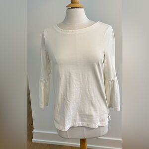 J. Crew cotton knit top with bell sleeves